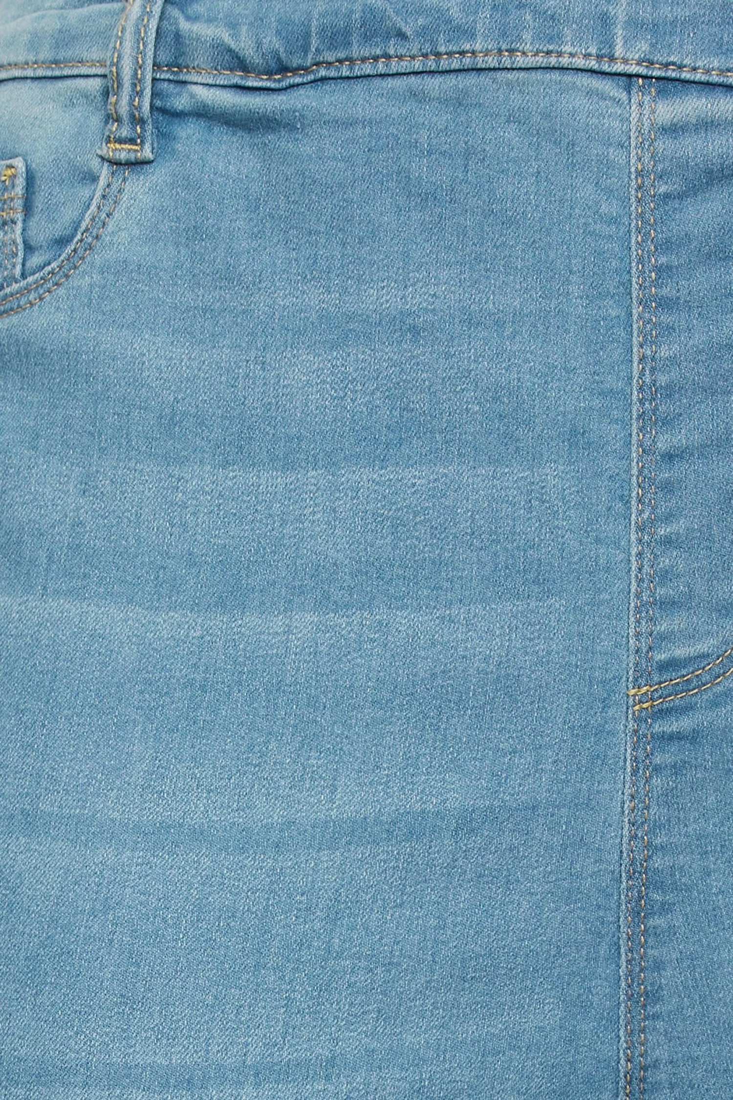 YOURS Curve Light Blue Distressed Hem GRACE Jeggings 2 YOURS Curve Light Blue Distressed Hem GRACE Jeggings - Image 2