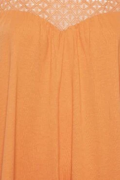YOURS Curve Orange Crochet Vest Top -Saga Dresses Shop 21ba48cd 9361 47 320825 Z
