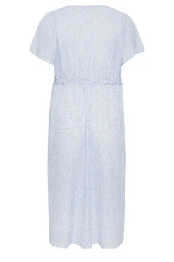 LIMITED COLLECTION Curve Blue Ditsy Floral Print Wrap Dress 11 LIMITED COLLECTION Curve Blue Ditsy Floral Print Wrap Dress -Saga Dresses Shop 22218ab8 9327 42 215606 Y