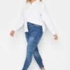 YOURS PETITE Curve White Linen Blend Shirt