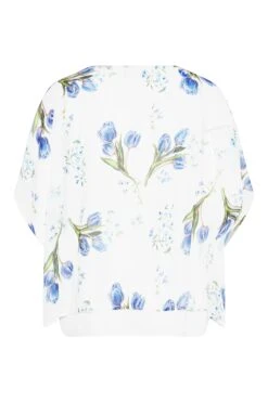 YOURS Curve White Floral Double Layered Blouse -Saga Dresses Shop 229e9dbe aa37 4b 173821 Y