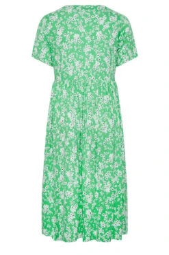 YOURS Curve Bright Green Ditsy Floral Smock Dress 13 YOURS Curve Bright Green Ditsy Floral Smock Dress -Saga Dresses Shop 23a83715 4c7b 47 302232 Y