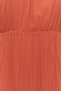 YOURS LONDON Curve Orange Pleated Maxi Dress -Saga Dresses Shop 245a7888 3803 47 161885 Z