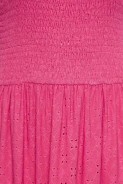 YOURS Curve Pink Shirred Broderie Anglaise Midaxi Dress 9 YOURS Curve Pink Shirred Broderie Anglaise Midaxi Dress -Saga Dresses Shop 2580c033 2310 48 137541 Z