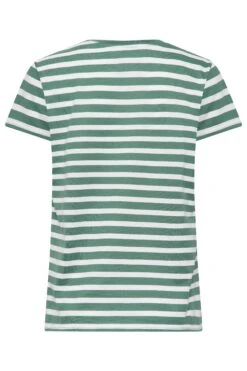YOURS PETITE Curve 2 PACK Green & White Stripe T-Shirts -Saga Dresses Shop 25b39b5e b249 40 174690 Y