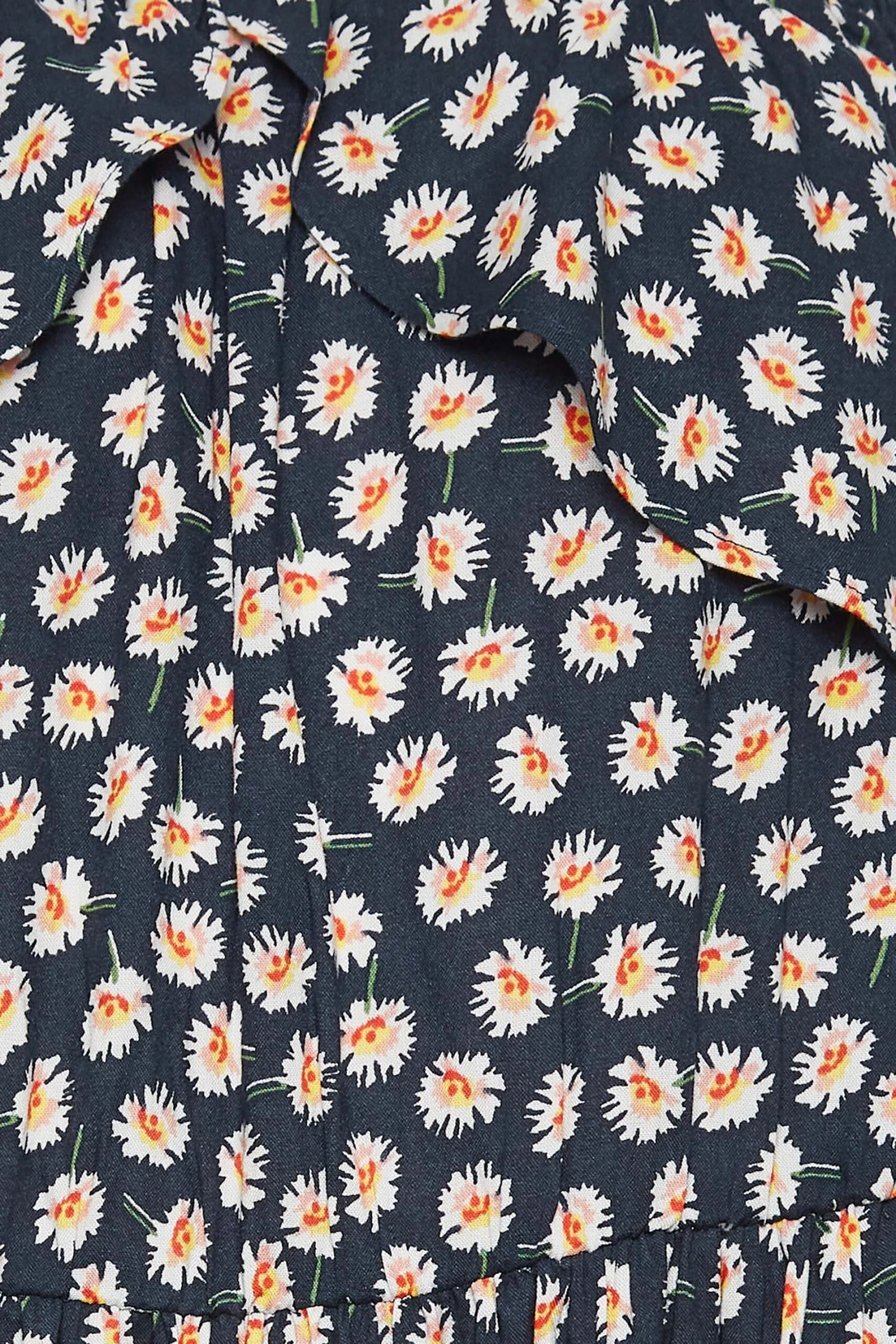 LIMITED COLLECTION Curve Navy Blue Daisy Print Cold Shoulder Dress 6 LIMITED COLLECTION Curve Navy Blue Daisy Print Cold Shoulder Dress - Image 6