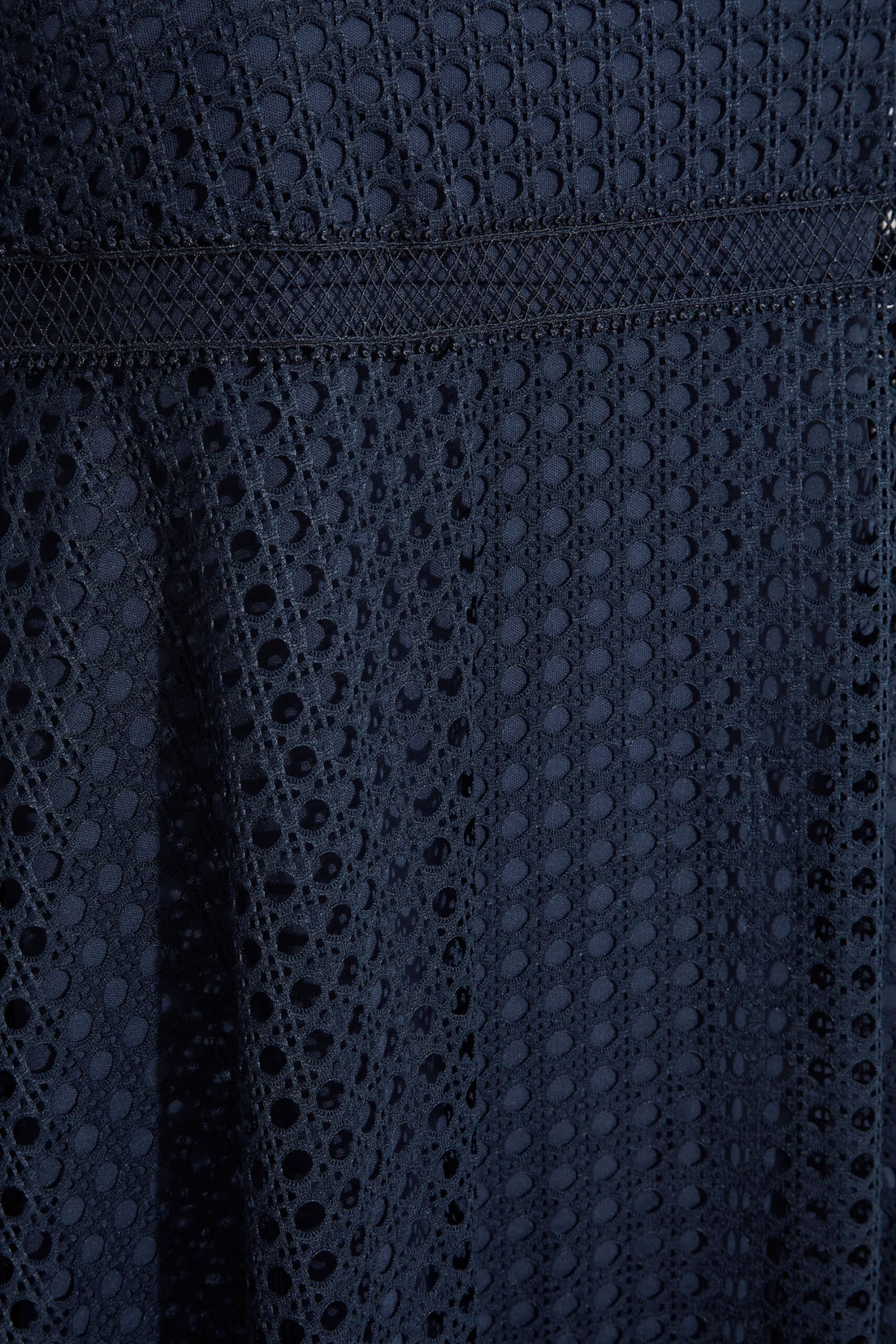 YOURS LONDON Curve Navy Blue Lace Midi Skater Dress 4 YOURS LONDON Curve Navy Blue Lace Midi Skater Dress - Image 4