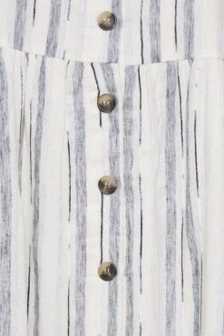 YOURS Curve White Stripe Button Lined Strappy Sundress -Saga Dresses Shop 27757770 34b3 49 137356 Z