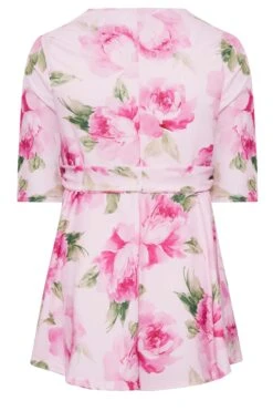 YOURS LONDON Curve Pink Floral Scoop Neck Peplum Top 11 YOURS LONDON Curve Pink Floral Scoop Neck Peplum Top -Saga Dresses Shop 27b39e1e 8ced 43 162112 Y
