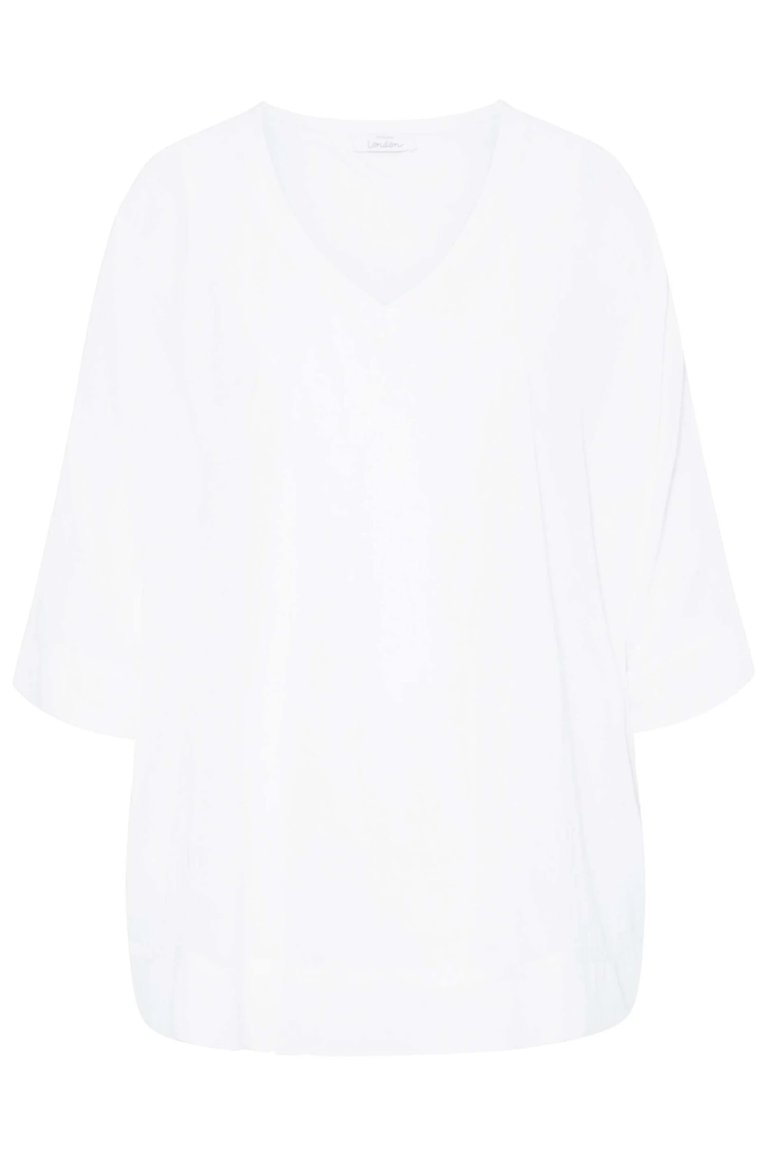 YOURS LONDON Curve White Chiffon Cape Blouse 5 YOURS LONDON Curve White Chiffon Cape Blouse - Image 5