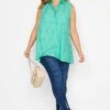YOURS Curve Blue Sleeveless Swing Shirt