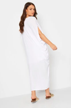 YOURS Curve White Double Layered Midi Dress -Saga Dresses Shop 297cccc7 d61d 44 302166 C