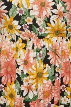 YOURS Curve Orange Floral Print Bow Back Vest Top -Saga Dresses Shop 299baa26 276c 4d 131816 Z