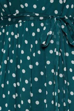YOURS LONDON Curve Green Polka Dot Ruffle Maxi Dress -Saga Dresses Shop 2b7a518b 9cc8 44 162209 Z