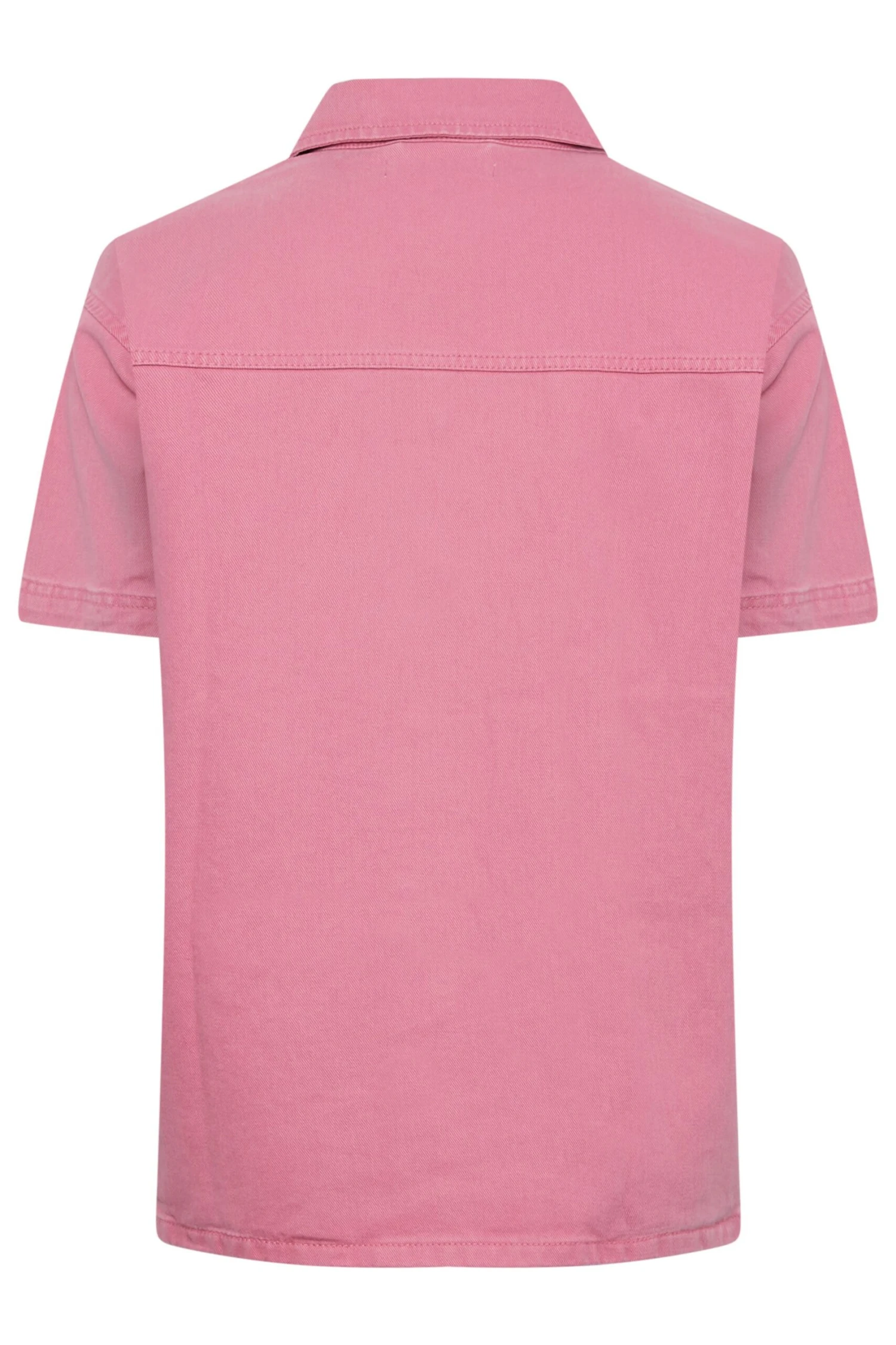 YOURS Curve Pink Denim Shirt 6 YOURS Curve Pink Denim Shirt - Image 6