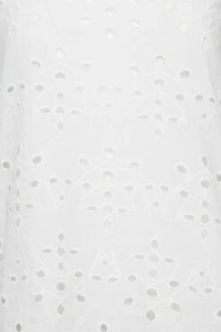 YOURS PETITE Curve White Broderie Anglaise Short Sleeve Top -Saga Dresses Shop 2c8b0f51 08af 4c 174534 Z