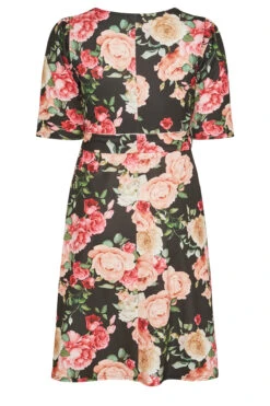 YOURS LONDON Curve Black Floral Print Square Neck Dress -Saga Dresses Shop 2dc1ef6b e03c 4d 161792 Y