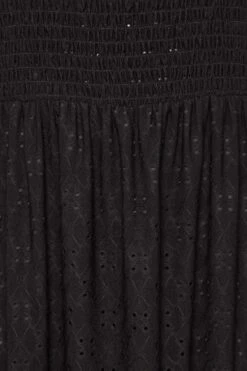 YOURS Curve Black Shirred Broderie Anglaise Midaxi Dress -Saga Dresses Shop 2e04f75e 6993 4d 137540 Z