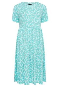 YOURS Curve Light Blue Floral Disty Print Smock Dress 10 YOURS Curve Light Blue Floral Disty Print Smock Dress -Saga Dresses Shop 2ee19acc f24e 45 137387 X