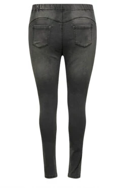 YOURS Curve Black Washed Pull On Bum Shaper Stretch LOLA Jeggings -Saga Dresses Shop 2ef39d6e 3b68 43 143084 y