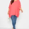 YOURS LONDON Curve Coral Pink Cape Top