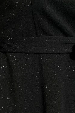 YOURS LONDON Curve Black Glitter Notch Neck Corset Peplum Top -Saga Dresses Shop 30e6e2fe 106f 46 161691 Z