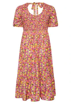 LIMITED COLLECTION Curve Pink Ditsy Print Midaxi Dress -Saga Dresses Shop 314d4599 7cdb 43 215540 Y
