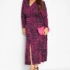 YOURS LONDON Curve Pink Animal Print Shirred Waist Dress