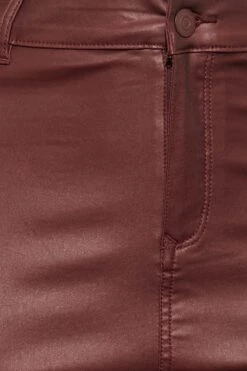 YOURS Curve Burgundy Red Coated Skinny Stretch AVA Jeans -Saga Dresses Shop 33c37e49 4c20 45 143052 Z