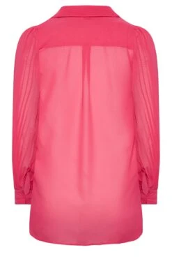 YOURS LONDON Curve Hot Pink Pleat Sleeve Shirt 11 YOURS LONDON Curve Hot Pink Pleat Sleeve Shirt -Saga Dresses Shop 343d23b8 0346 4a 162006 Y