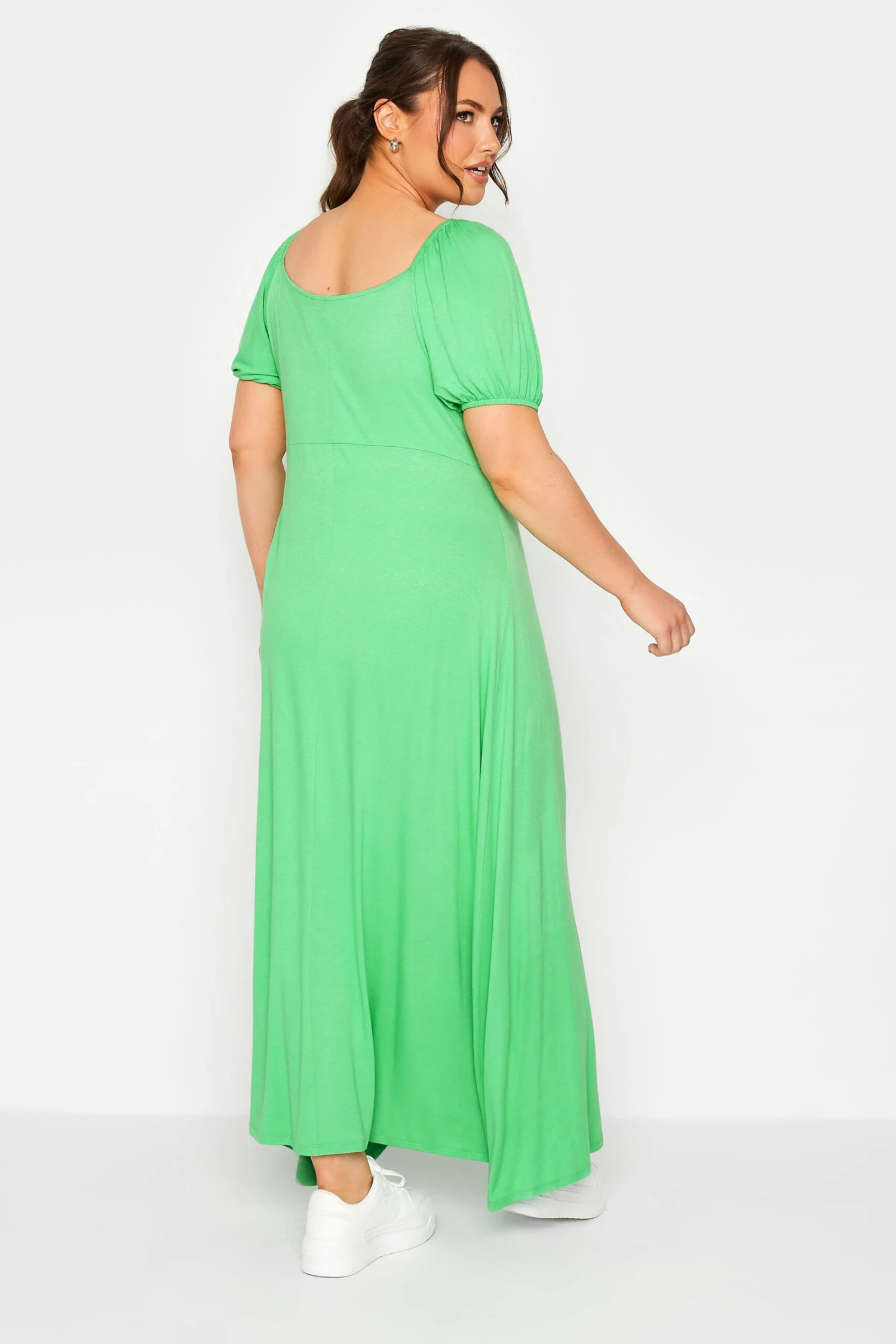 LIMITED COLLECTION Curve Green Wrap Maxi Dress 2 LIMITED COLLECTION Curve Green Wrap Maxi Dress - Image 2