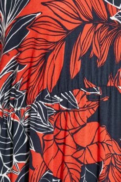 YOURS Curve Navy Blue Leaf Print Cold Shoulder Dress 9 YOURS Curve Navy Blue Leaf Print Cold Shoulder Dress -Saga Dresses Shop 35662a7c cd81 43 300799 Z