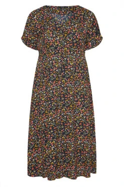 LIMITED COLLECTION Curve Navy Blue Floral Tea Dress 10 LIMITED COLLECTION Curve Navy Blue Floral Tea Dress -Saga Dresses Shop 358d66b0 86b2 49 217021 Z