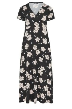 YOURS Curve Black Floral Print V-Neck Midaxi Dress 10 YOURS Curve Black Floral Print V-Neck Midaxi Dress -Saga Dresses Shop 35e569ca 63ca 42 302228 X