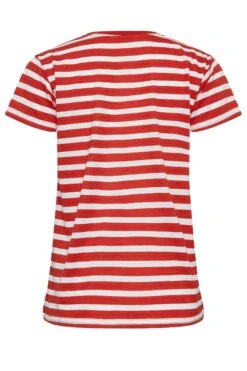 YOURS PETITE Curve 2 PACK Red & White Stripe T-Shirts -Saga Dresses Shop 364673f3 7ac7 4a 174693 Y