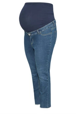 YOURS BUMP IT UP MATERNITY Curve Blue Stretch Mom Jeans -Saga Dresses Shop 382b9191 d0df 4a 158338 X