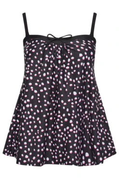 YOURS Curve Black Spot Print Tankini Top -Saga Dresses Shop 3884b7e9 e4a6 4f 150313 X