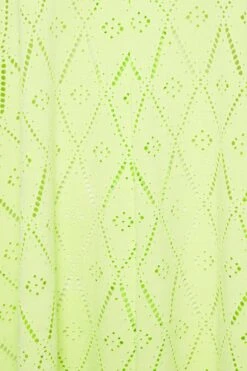 YOURS Curve Lime Green Broderie Anglaise Swing Vest Top -Saga Dresses Shop 3887ab8e 4a3b 46 320728 Z