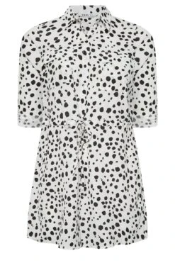 YOURS Curve White Dalmatian Print Utility Tunic Shirt 10 YOURS Curve White Dalmatian Print Utility Tunic Shirt -Saga Dresses Shop 389f2afc 37dc 48 131937 X