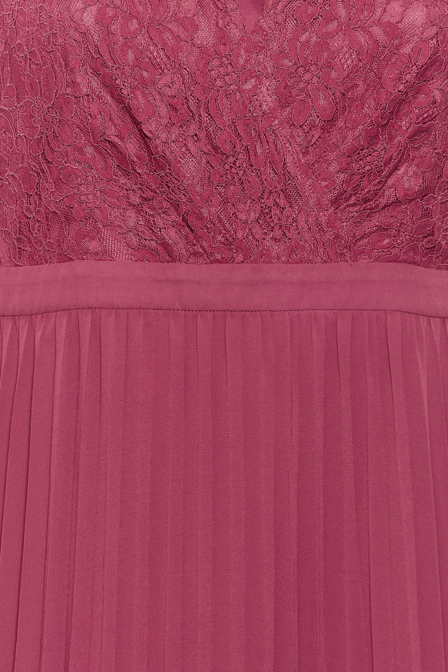 YOURS LONDON Curve Burgundy Red Lace Puff Sleeve Pleated Maxi Dress 4 YOURS LONDON Curve Burgundy Red Lace Puff Sleeve Pleated Maxi Dress - Image 4