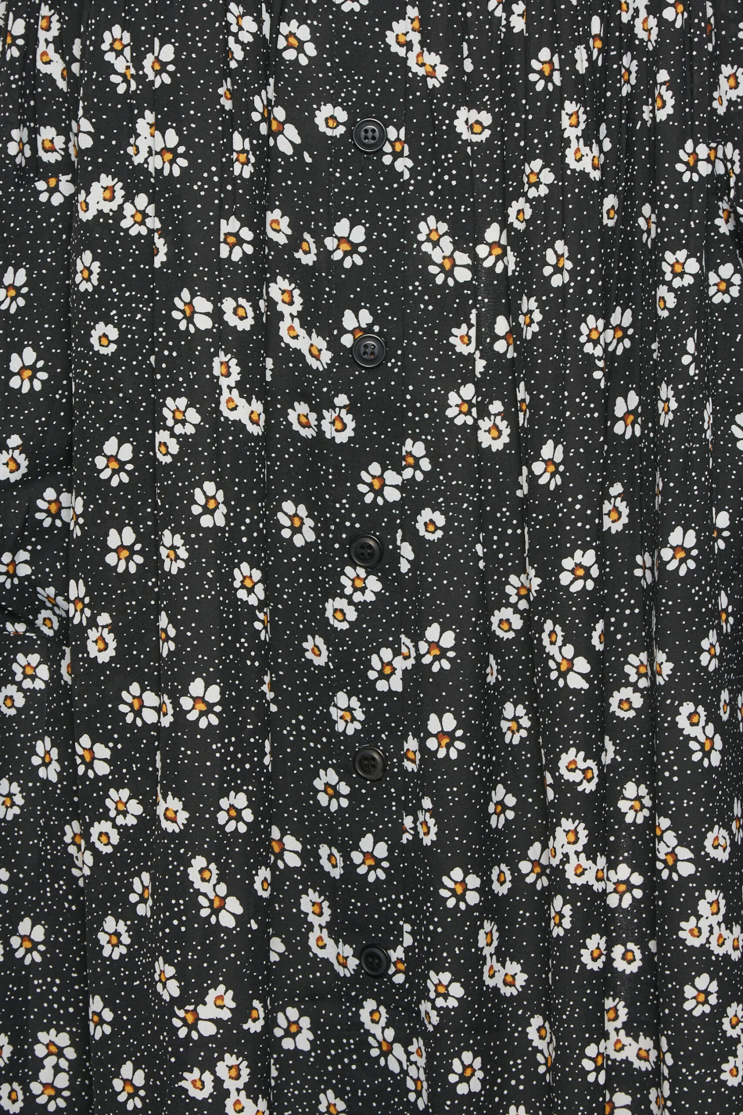 YOURS Curve Black Daisy Print Smock Dress 4 YOURS Curve Black Daisy Print Smock Dress - Image 4