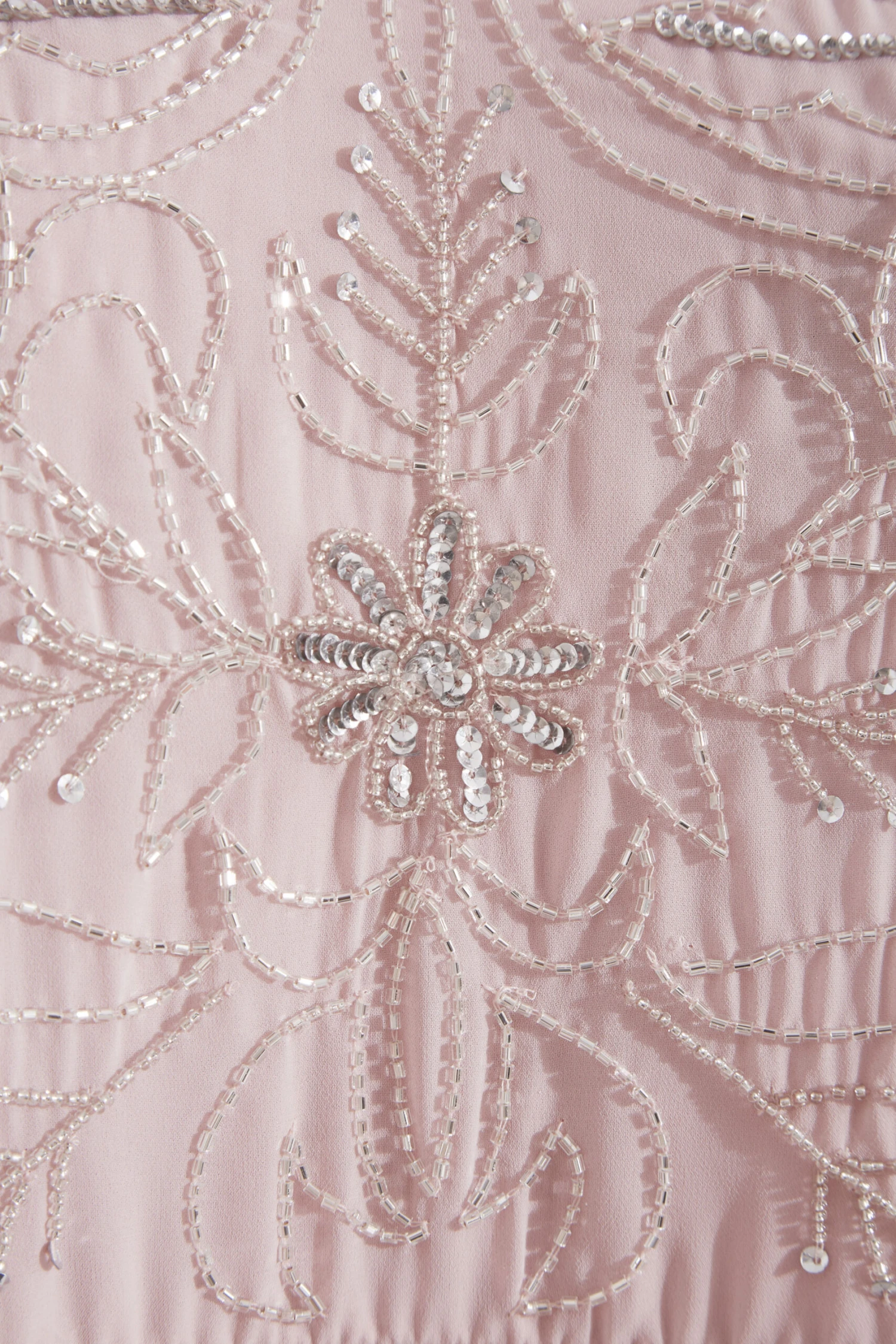 LUXE Curve Pink Floral Hand Embellished Maxi Dress 3 LUXE Curve Pink Floral Hand Embellished Maxi Dress - Image 3