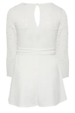 YOURS LONDON Curve White Lace Sweetheart Peplum Top 11 YOURS LONDON Curve White Lace Sweetheart Peplum Top -Saga Dresses Shop 39b7a2c5 24e6 4a 162129 Y