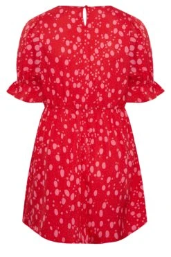 YOURS Curve Red Polka Dot Print Blouse -Saga Dresses Shop 3b6d3129 bac8 4d 131781 Y