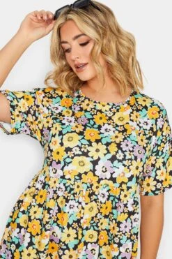 YOURS PETITE Curve Yellow Floral Print Smock Dress 10 YOURS PETITE Curve Yellow Floral Print Smock Dress -Saga Dresses Shop 3ba8f827 f724 44 174426 E