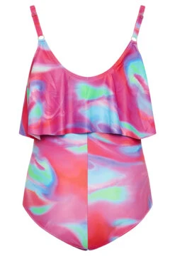 YOURS Curve Pink Swirl Print Frill Chain Tummy Control Swimsuit 19 YOURS Curve Pink Swirl Print Frill Chain Tummy Control Swimsuit -Saga Dresses Shop 3c2f2a14 ff92 45 150310 Y