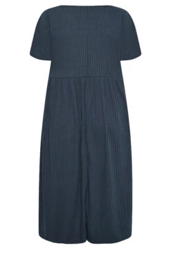 LIMITED COLLECTION Curve Blue Ribbed Square Neck Midi Dress -Saga Dresses Shop 3d03c236 75f9 4b 215630 Y