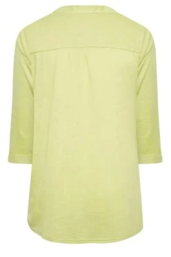 YOURS Curve Lime Green Half Placket Blouse -Saga Dresses Shop 3d23f13a 8213 4e 174291 Y