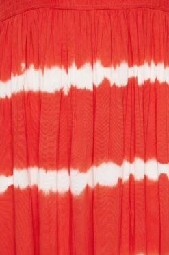 YOURS Curve Red Tie Dye Bardot Maxi Dress -Saga Dresses Shop 3d429718 5e9b 48 137344 Z