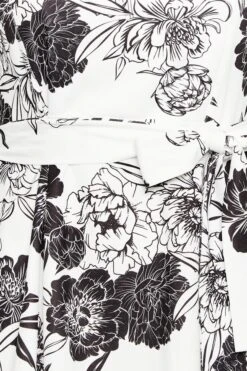 YOURS LONDON Curve White Floral Print Peplum Top -Saga Dresses Shop 3d54c652 3d42 4b 162080 Z